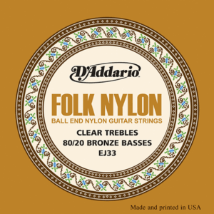 D'Addario EJ33 Folk Nylon w/Clear Trebles