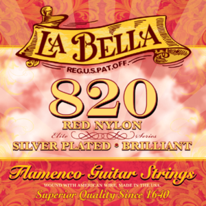 La Bella 820 Elite Flamenco, Red, Medium Tension