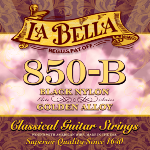 La Bella 850-B Elite, Black, Medium Tension